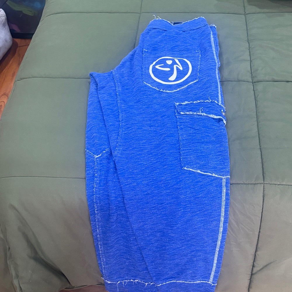 Zumba Fitness Royal Blue Sweatpants with White Logo Tag